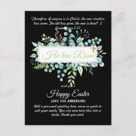 Postal Cartas católicas de EASTER Cita de la Biblia Versa