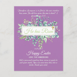 Postal Cartas católicas de EASTER Cita de la Biblia Versa