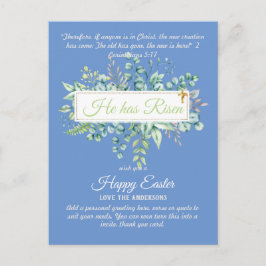 Postal Cartas católicas de EASTER Cita de la Biblia Versa