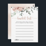 Postal Cartas clásicas de la lista de cubos florales rosa<br><div class="desc">Estas clásicas tarjetas de cubo de flores rosadas polvorientas son la actividad perfecta para una boda rústica o una ducha de novia. El diseño presenta unas elegantes rosas rosadas polvorientas de color acuático y un follaje verde, cuidadosamente montado en bonitos ramos. Cambie la redacción para que se adapte a cualquier...</div>