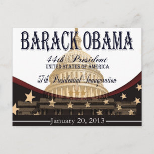 Postal Cartas conmemorativas de la inauguración de Obama 