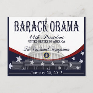 Postal Cartas conmemorativas de la inauguración de Obama 