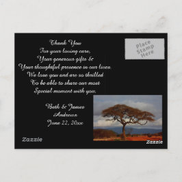 Postal Cartas de agradecimiento a la novia romántica de S