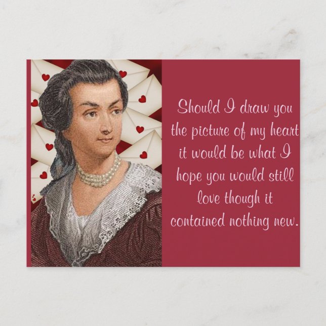 Postal Cartas de amor de Abigail Adams (Anverso)