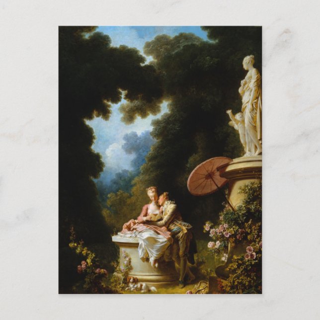 Postal Cartas de amor de Jean Honore Fragonard (Anverso)