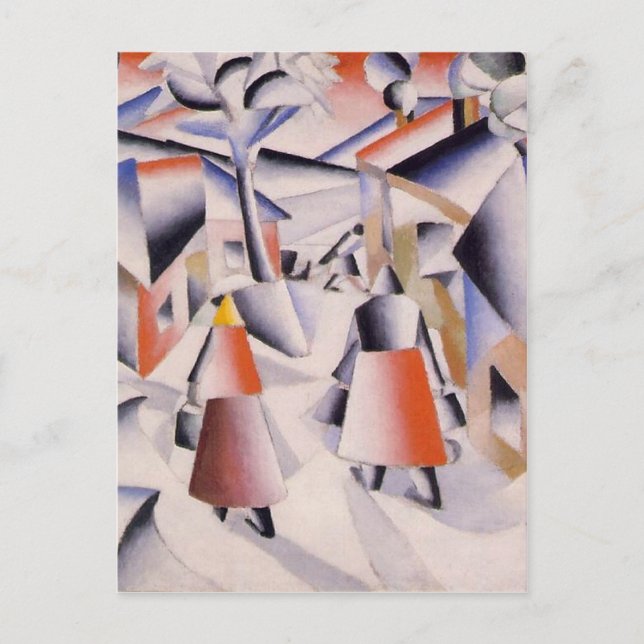 Postal Cartas de arte abstractas, giros y rehenes (Anverso)