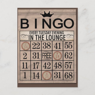 Postal Cartas de correo de Bingo