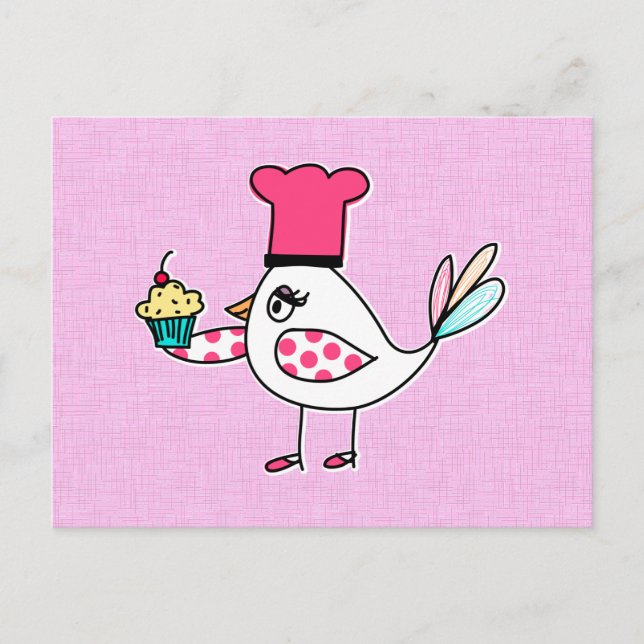 Postal Cartas de correos de Bird Pastry Chef (Anverso)