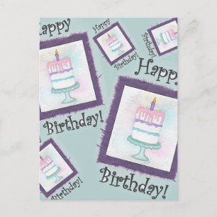 Postal Cartas de cumpleaños de la tarta de cumpleaños