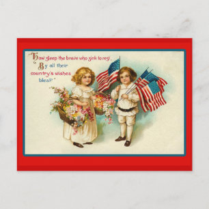 Postal Cartas de felicitación antiguas del 4 de julio