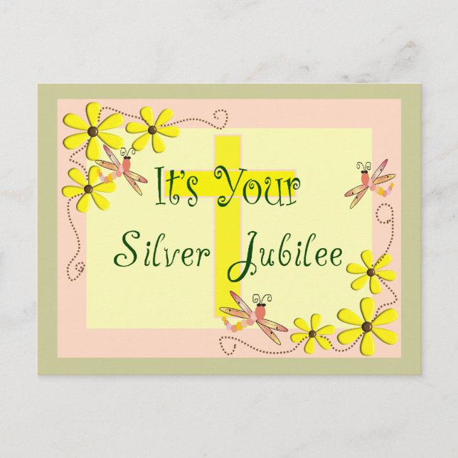 Postal Cartas de Jubileo De Plata De La Mujer Católica, B (Anverso)