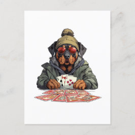 Postal Cartas de juego de perros Rottweiler