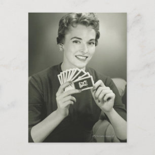 Postal Cartas de juego para mujeres