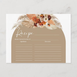 Postal Cartas de la receta del naranja quemadas en arco d