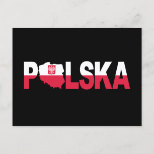 Postal Cartas de mapa de la bandera de Polonia de Polonia