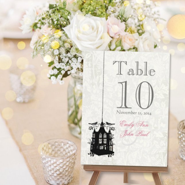 Postal Cartas de números de tabla de Boda de jaulas victo (Subido por el creador)