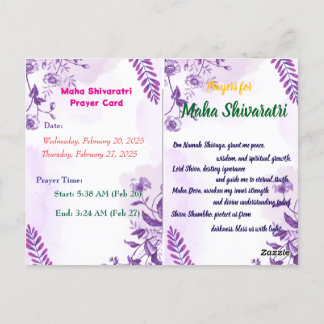 Postal Cartas de oración para Maha Shivaratri 2025