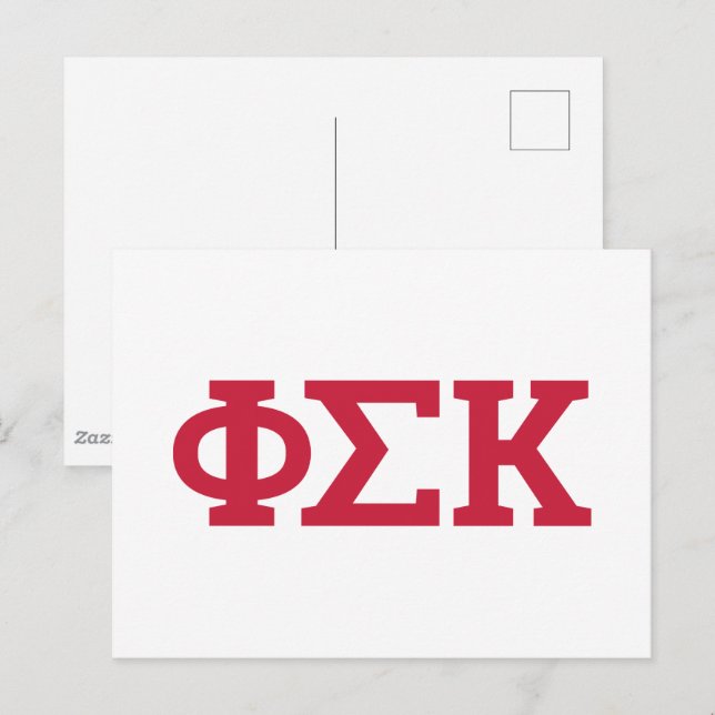 Postal Cartas de Phi Sigma Kappa (Anverso / Reverso)