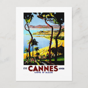 Postal Cartas de póster de la época de Cannes y Cote D'Az