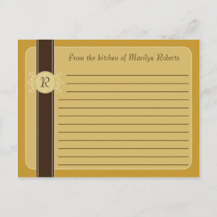 Postal Cartas de recetas clásicas de cosecha de mostaza