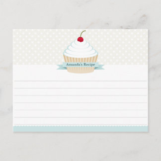 Postal Cartas de recetas de pastel de carne blanca con es