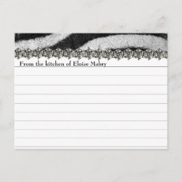 Postal Cartas de recetas personalizadas con apariencia Di