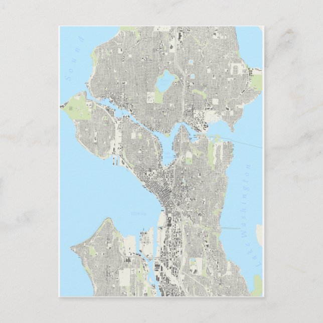 Postal Cartas de reproducción de Seattle (Anverso)