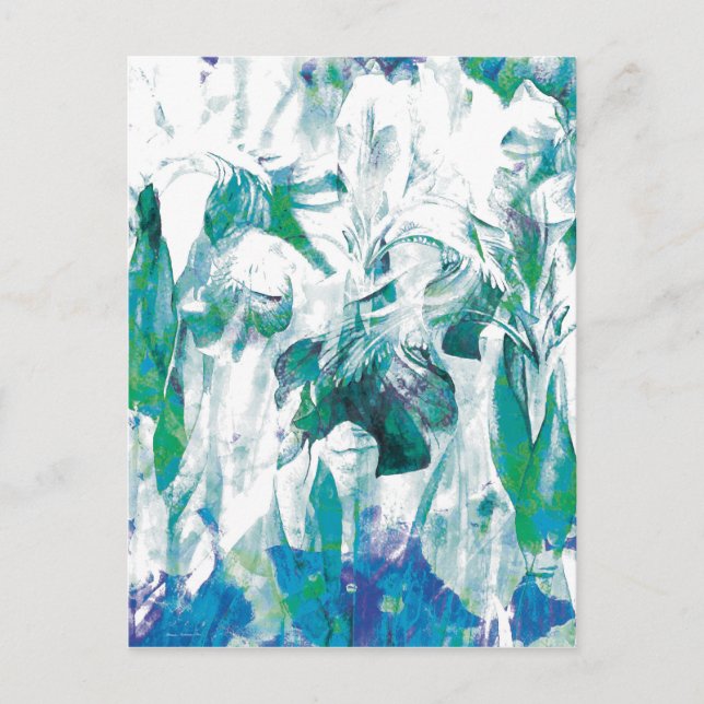 Postal Cartas de resumen de flores 12 (Anverso)