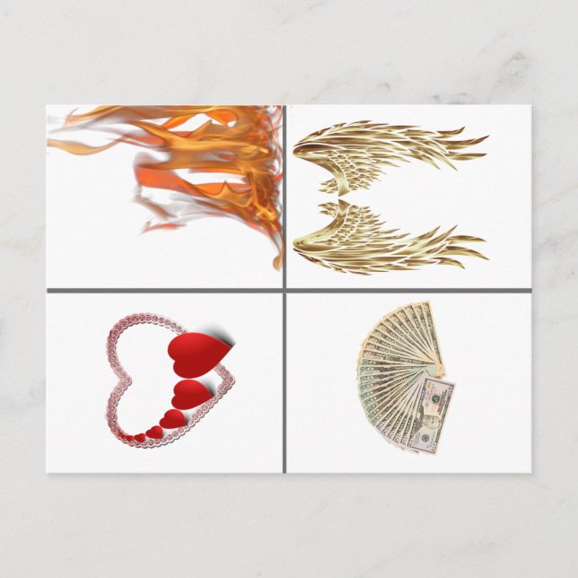 Postal Cartas de símbolos para la mejora y aclaración de  (Anverso)