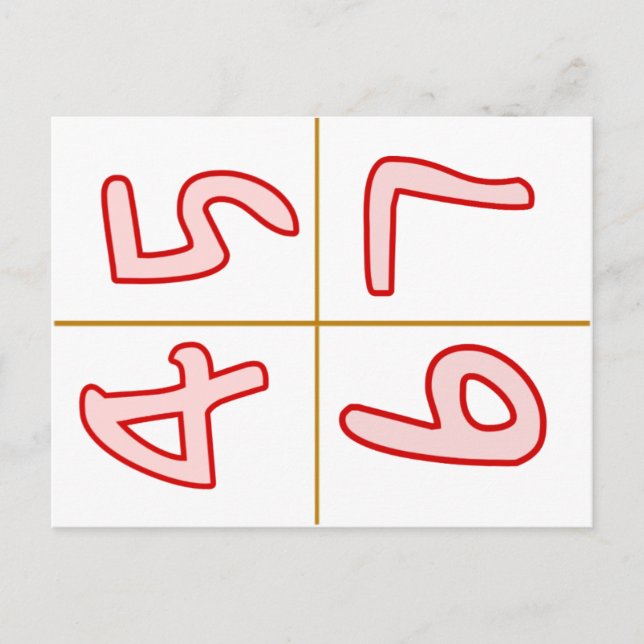 Postal Cartas de símbolos para la mejora y aclaración de  (Anverso)