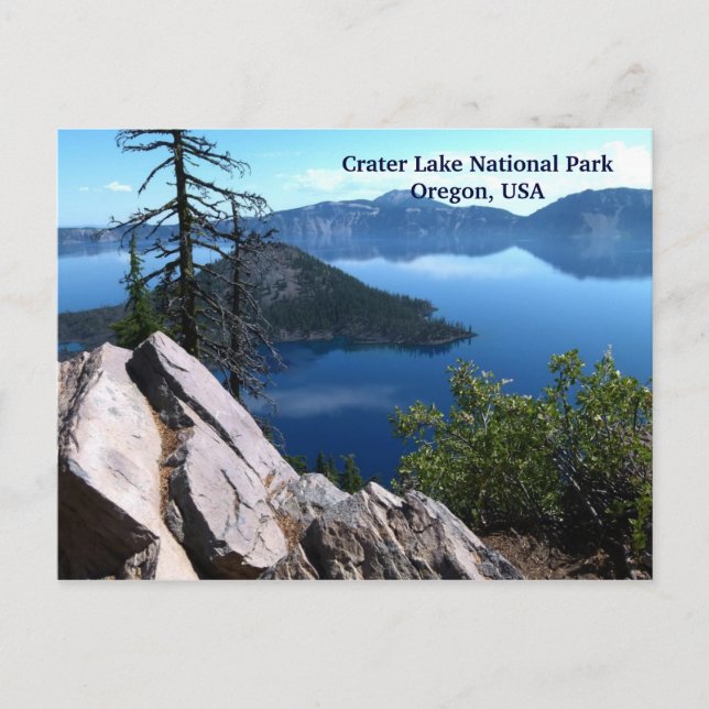 Postal Cartas de viaje de Oregon del Parque Nacional Crat (Anverso)