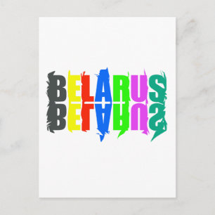 Postal Cartas felices coloridas de Bielorrusia
