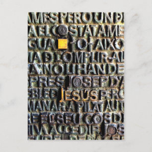 Postal Cartas grabadas de imágenes de Jesús