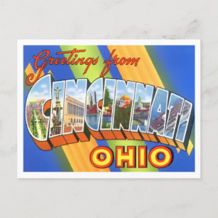 Postal Cartas grandes de Cincinnati y Ohio