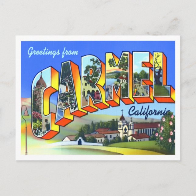 Postal Cartas grandes de la cosecha de Carmel, California (Anverso)