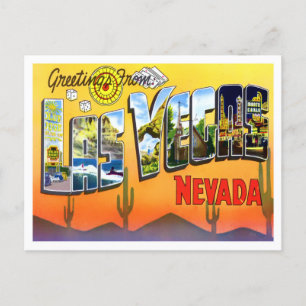 Postal Cartas grandes de las Vegas, Nevada