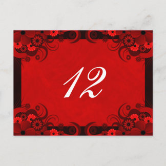 Postal Cartas número de la mesa de recepción del Gótico r