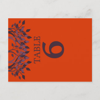 Postal Cartas número de tabla de hojas de ciruelas y Nara