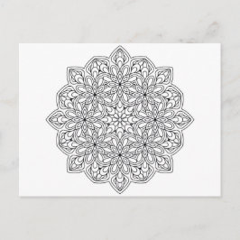 Postal Carte à colorier mandala 2