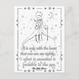 Postal Carte à colorier Petit Prince