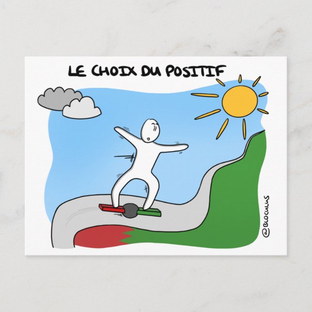 Postal Carte de Coaching "Le choix du positif" (Anverso)