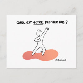 Postal Carte de Coaching "Quel est votre pas 1er pas ?"