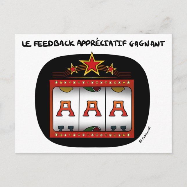 Postal Carte de entrenamiento: A-A-A, le feedback appréci (Anverso)