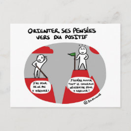 Postal Carte de entrenamiento "Pensées positives"