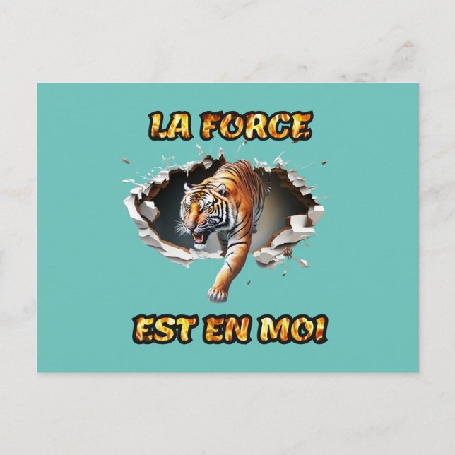 Postal Carte La Force est en moi (Anverso)