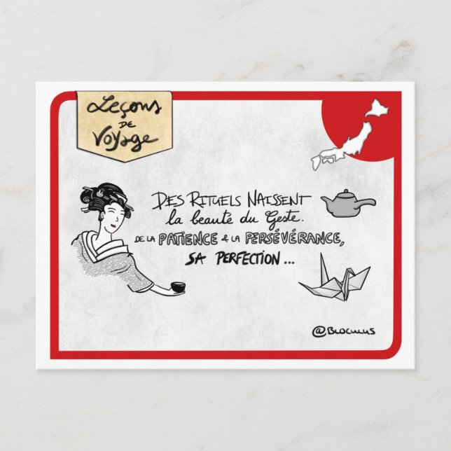 Postal Carte Leçons de voyage : Créez des rituels (Anverso)