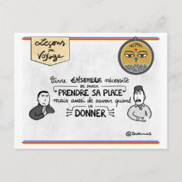Postal Carte leçons de voyage : Lugar justo de Prenez vot