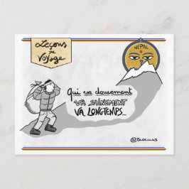 Postal Carte leçons de voyage : ¡Ralentissez, soufflez!