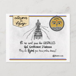 Postal Carte leçons de voyage : Transformez vos obstáculo