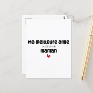 Postal Carte "Mamáes meilleure amie va devenir maman"